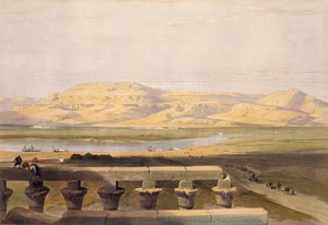 Libyan Chain of Mountains fra Luxor-templet, fra Egypten og Nubia, Vol.1